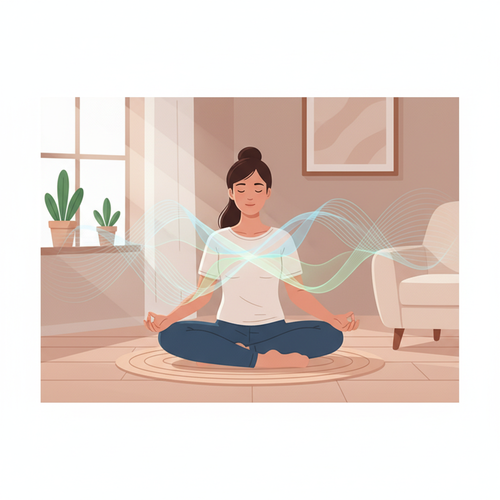 Respirer à 6 respirations par minute (5s inspiration, 5s expiration) maximise la VFC via l'arythmie sinusale respiratoire—ton rythme cardiaque se synchronise naturellement avec ta respiration, et cet état de cohérence est mesurable en quelques minutes