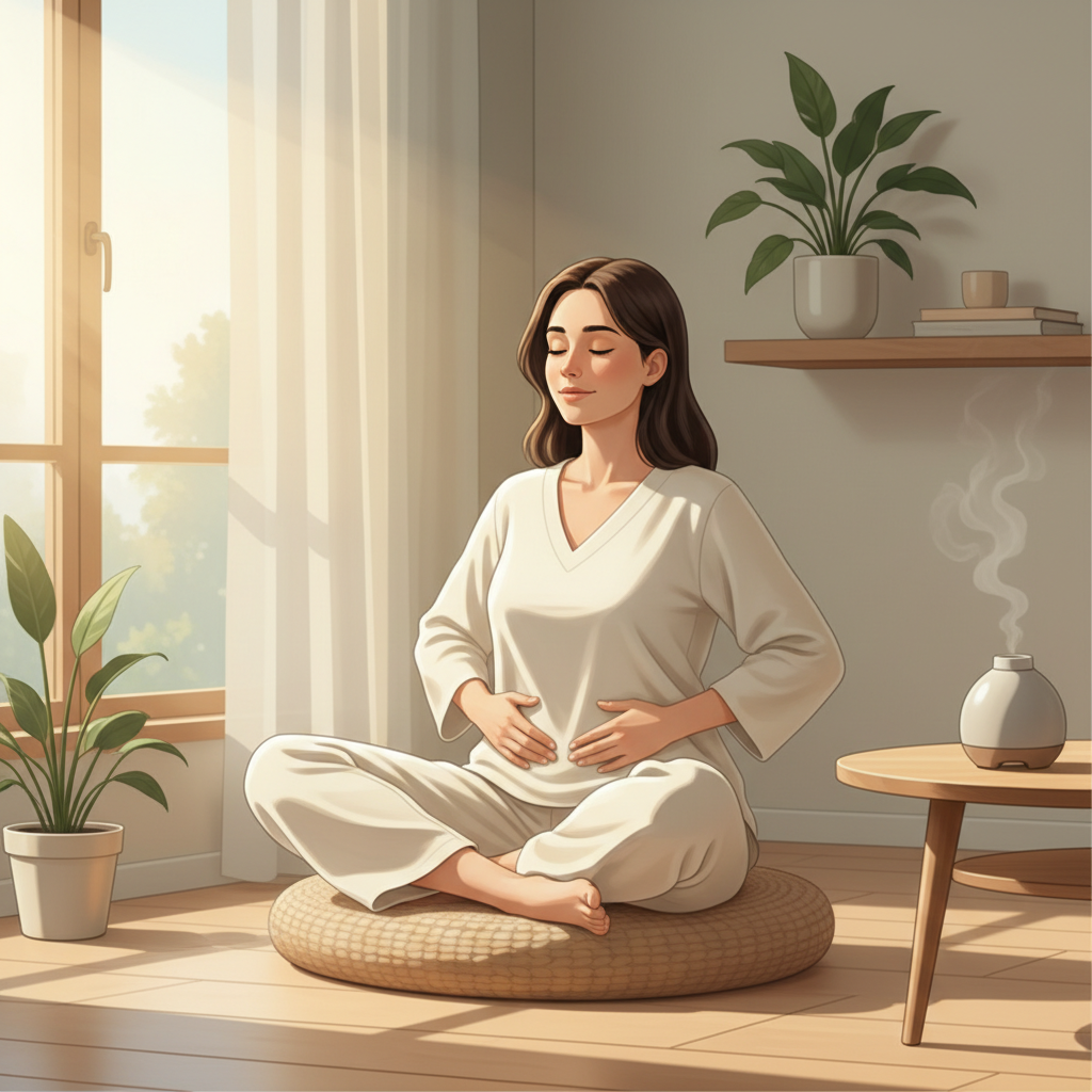 Quatre mécanismes expliquent pourquoi la respiration lente fonctionne : stimulation du nerf vague augmente l'activité parasympathique, la VFC s'améliore (marqueur de résilience), l'asymétrie alpha frontale augmente (approche vs. évitement), et la conscience interoceptive s'améliore